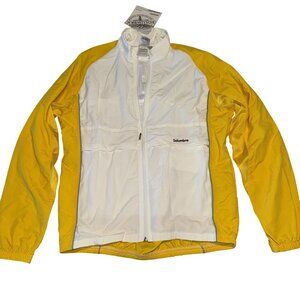 NWT Solumbra Full Zip White Yellow Cycle Shirt Jacket Men's Size Small S